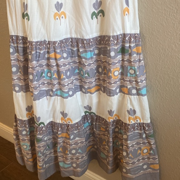 Magazine Floral Print Strapless Maxi Dress / Size Large - Picture 8 of 11